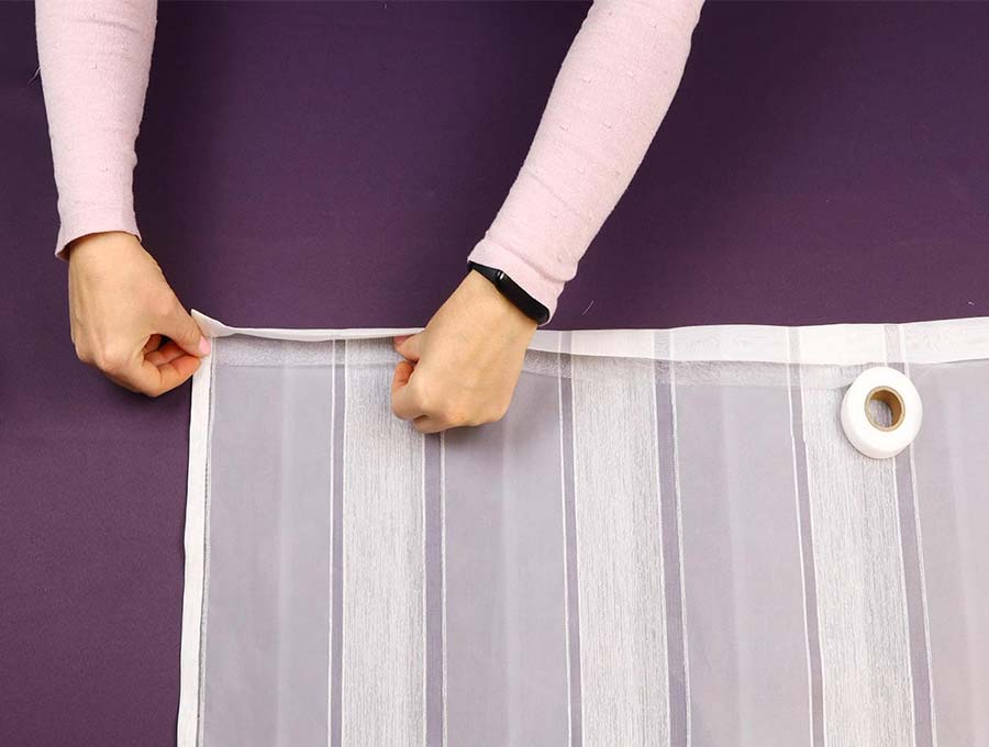 How To Hem Curtains (2 Ways) WITH Or WITHOUT Sewing ⋆ Hello Sewing